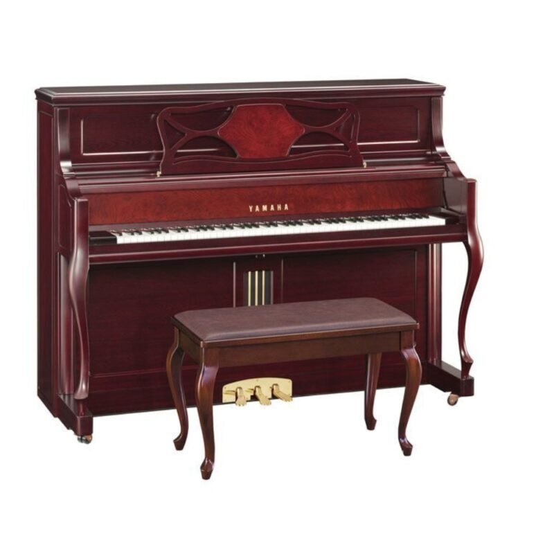 Yamaha M3 SM Acoustic Piano – Satin Mahogany (With Bench)